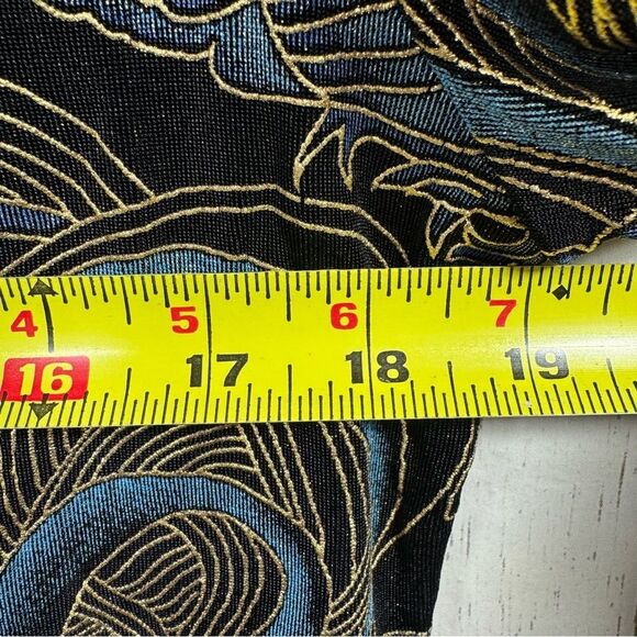 Alex Evenings Womens Metallic Floral Jacket L Elegant Evening Glam Holiday - Picture 12 of 13